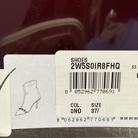 Valentino Garavani Black Ankle Booties with Gold Studs - Picture 7 of 7